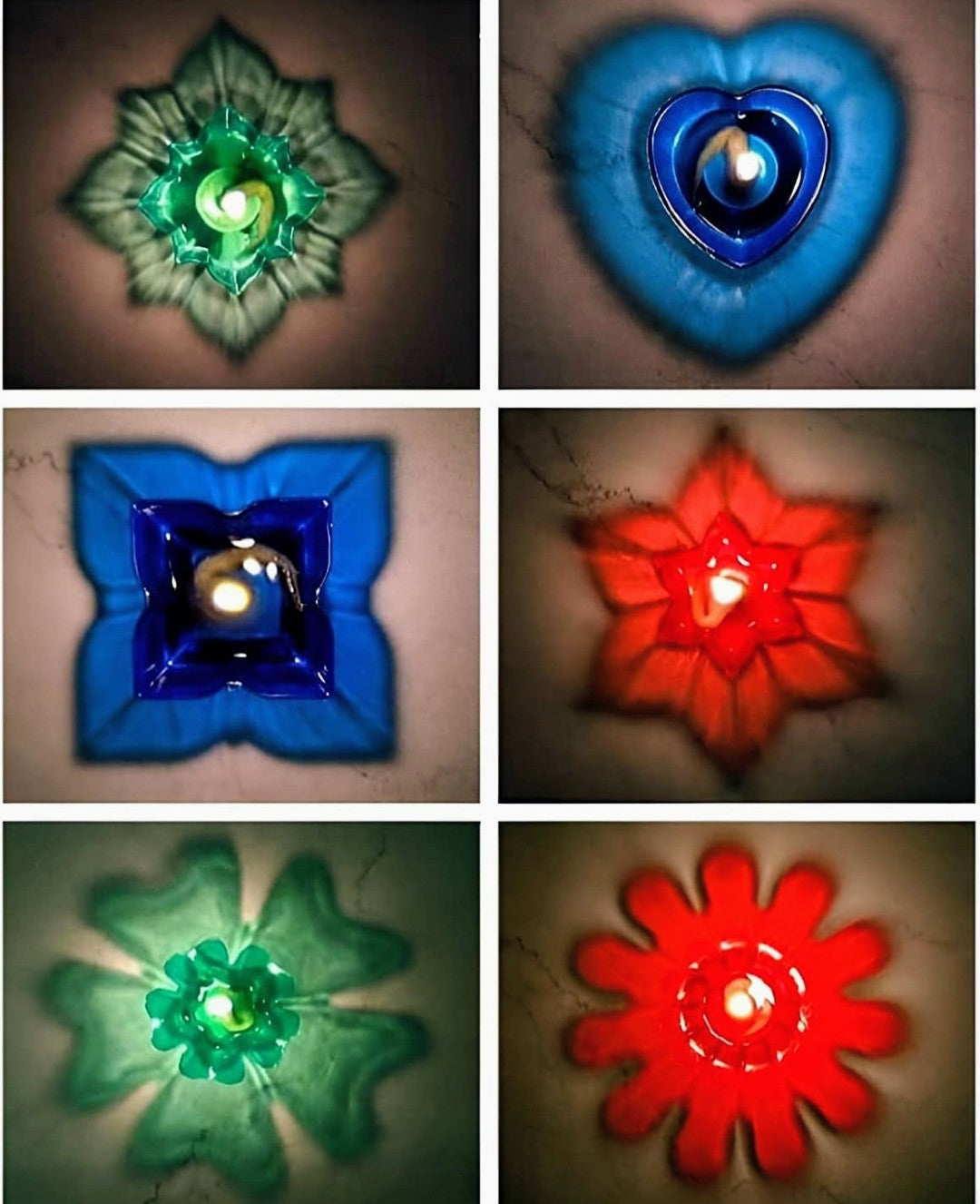 Reusable & Colourful Oil Lamps pack of 12