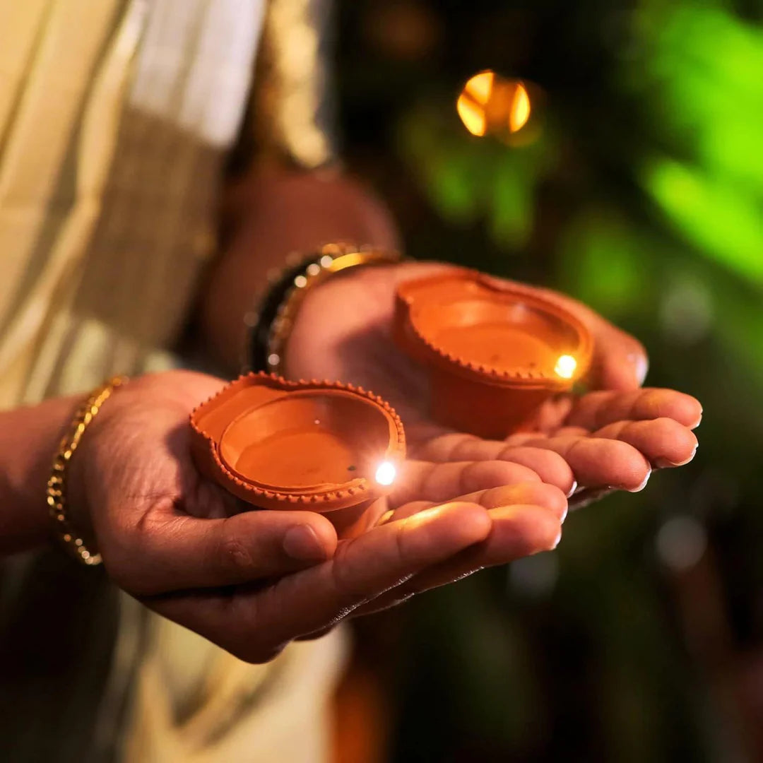 Water Sensor LED Diya - No Fire, No Smoke, No Oil – Just Radiant Light (Pack of 24 )