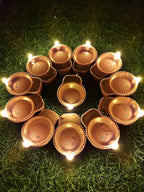 Water Sensor LED Diya - No Fire, No Smoke, No Oil – Just Radiant Light (Pack of 24 )